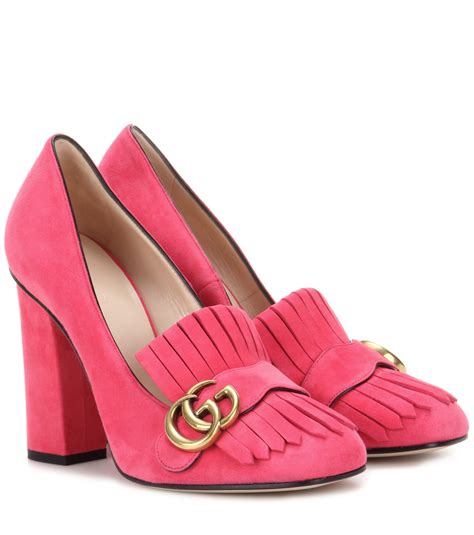 pink suede gucci loafers|gucci loafers zara.